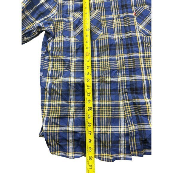 LEVIS BLUE BUTTON UP‎ SHIRT SIZE 2XL | J1 - Picture 4 of 6